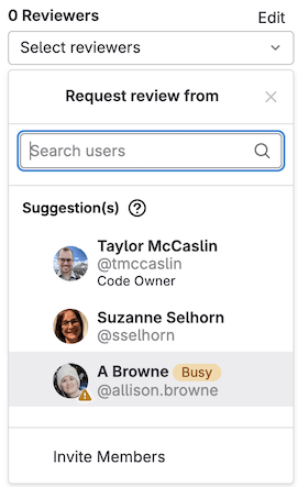 GitLab Duo Suggested Reviewers